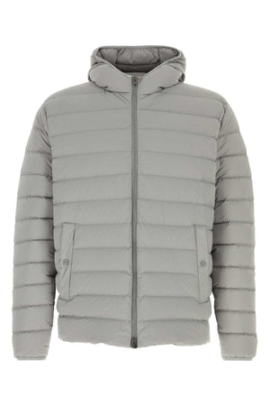 HERNO Light Grey Stretch Nylon Down Jacket for Men