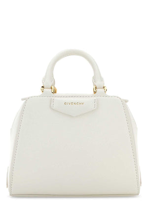 GIVENCHY Mini Ivory Leather Antigona Cube Handbag