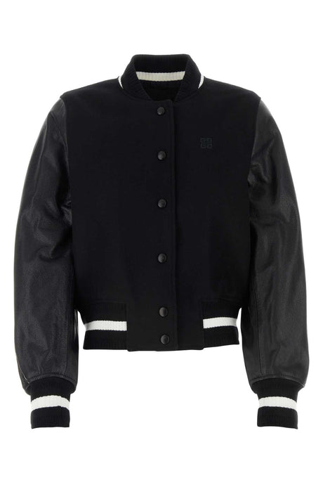 GIVENCHY Chic Black Cotton Blend Bomber Jacket for Women