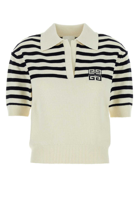 GIVENCHY Ivory Viscose Blend Polo Shirt for Women