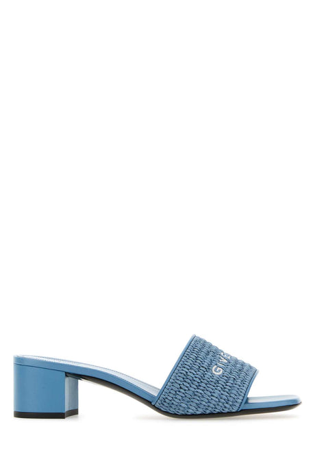 GIVENCHY Denim Raffia 4G Flat Sandals - 4.5 cm Heel