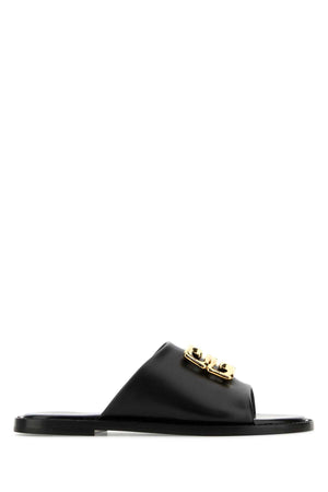 GIVENCHY Stylish Black Leather Slippers for Women