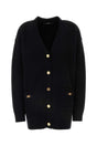 VERSACE Chic Black Wool Blend Cardigan