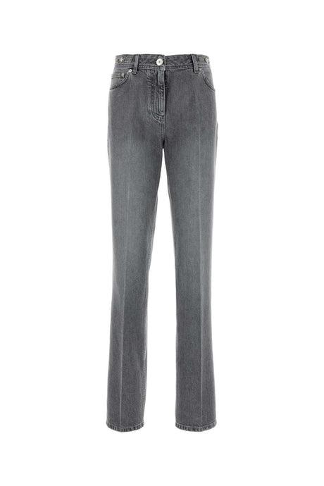 VERSACE Chic Dark Grey Denim Jeans for Women