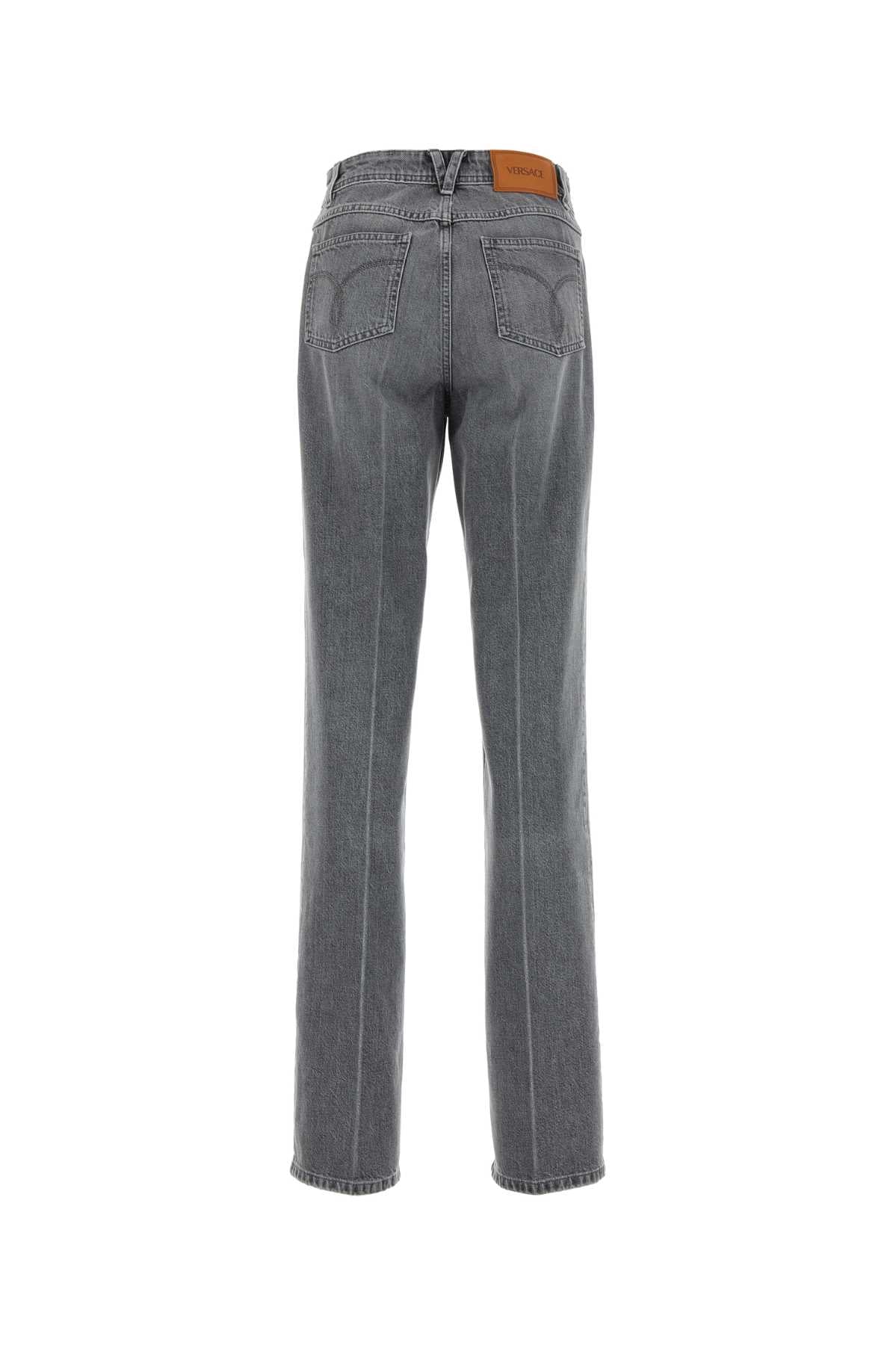 VERSACE Chic Dark Grey Denim Jeans for Women