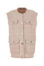 VERSACE Embroidered Tweed Oversize Vest for Women