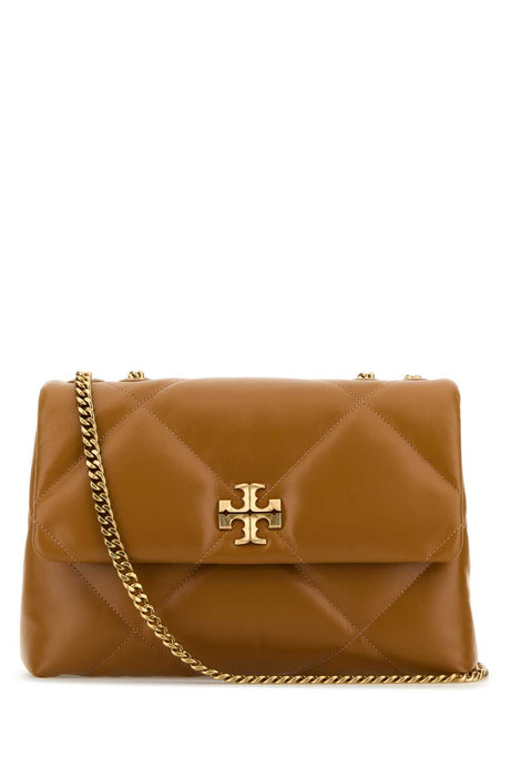 TORY BURCH Mini Leather Shoulder Handbag with Golden Finish