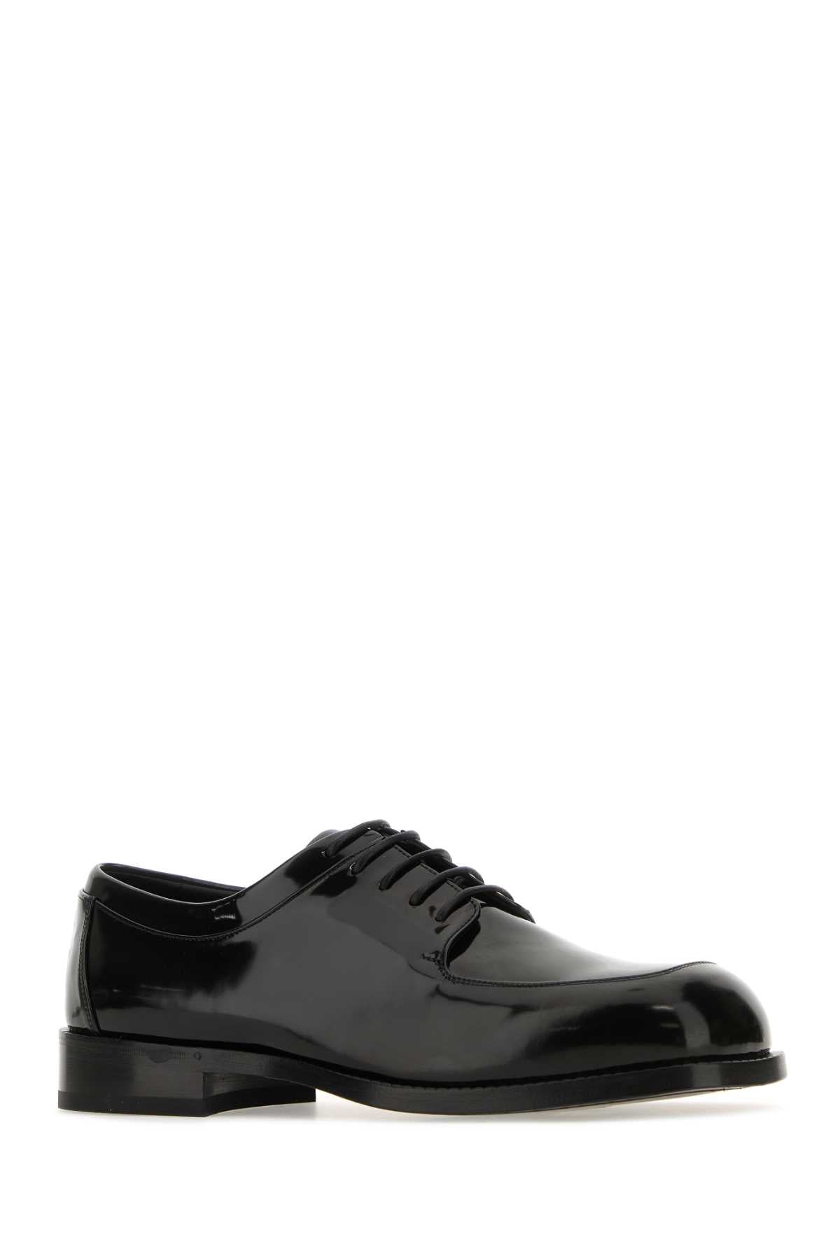 SALVATORE FERRAGAMO Classic Black Leather Lace-Up Shoes