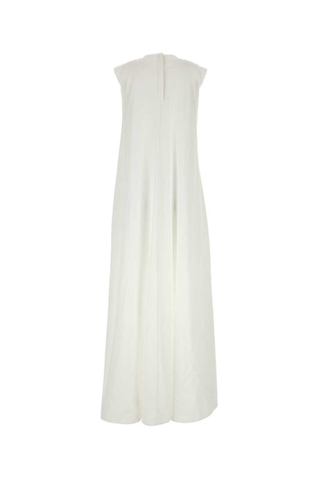 JIL SANDER Elegant White Poplin Dress