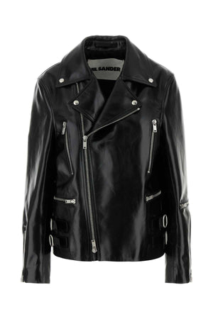 JIL SANDER Women’s Classic Black Leather Jacket