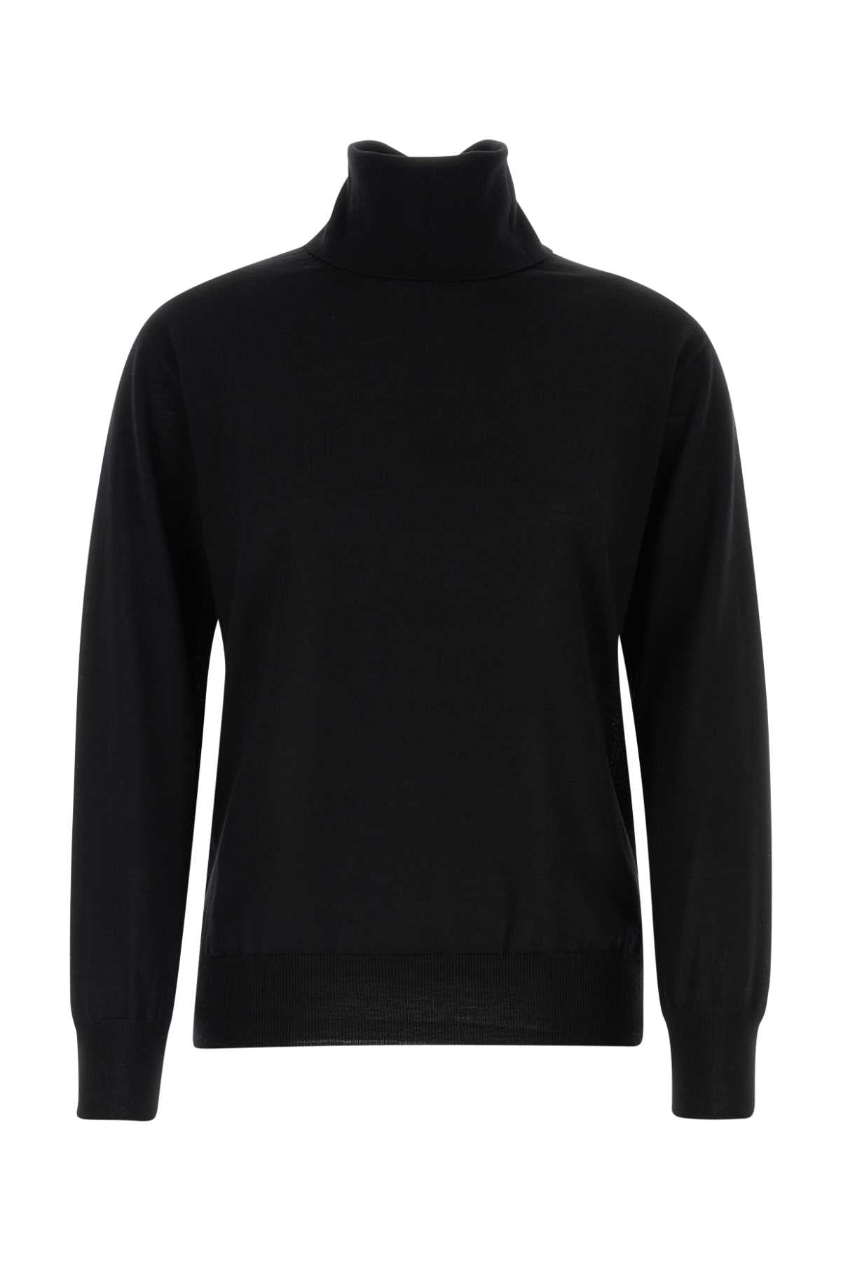 JIL SANDER Elegant Black Wool Sweater for Women