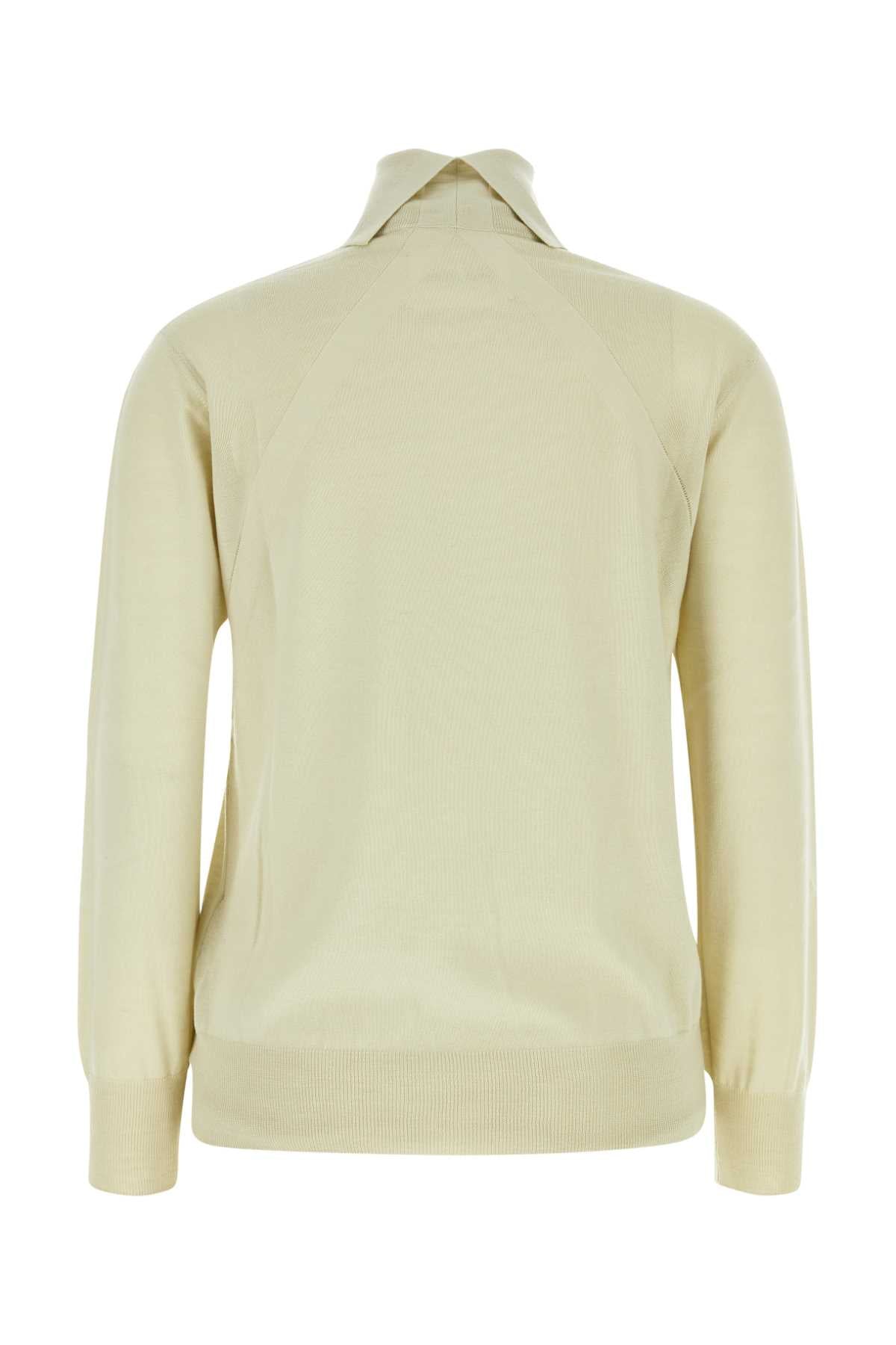 JIL SANDER Luxurious Sand Wool Sweater for Women