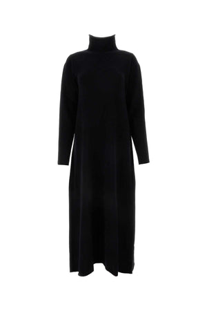 JIL SANDER Elegant Black Cashmere Sweater Dress