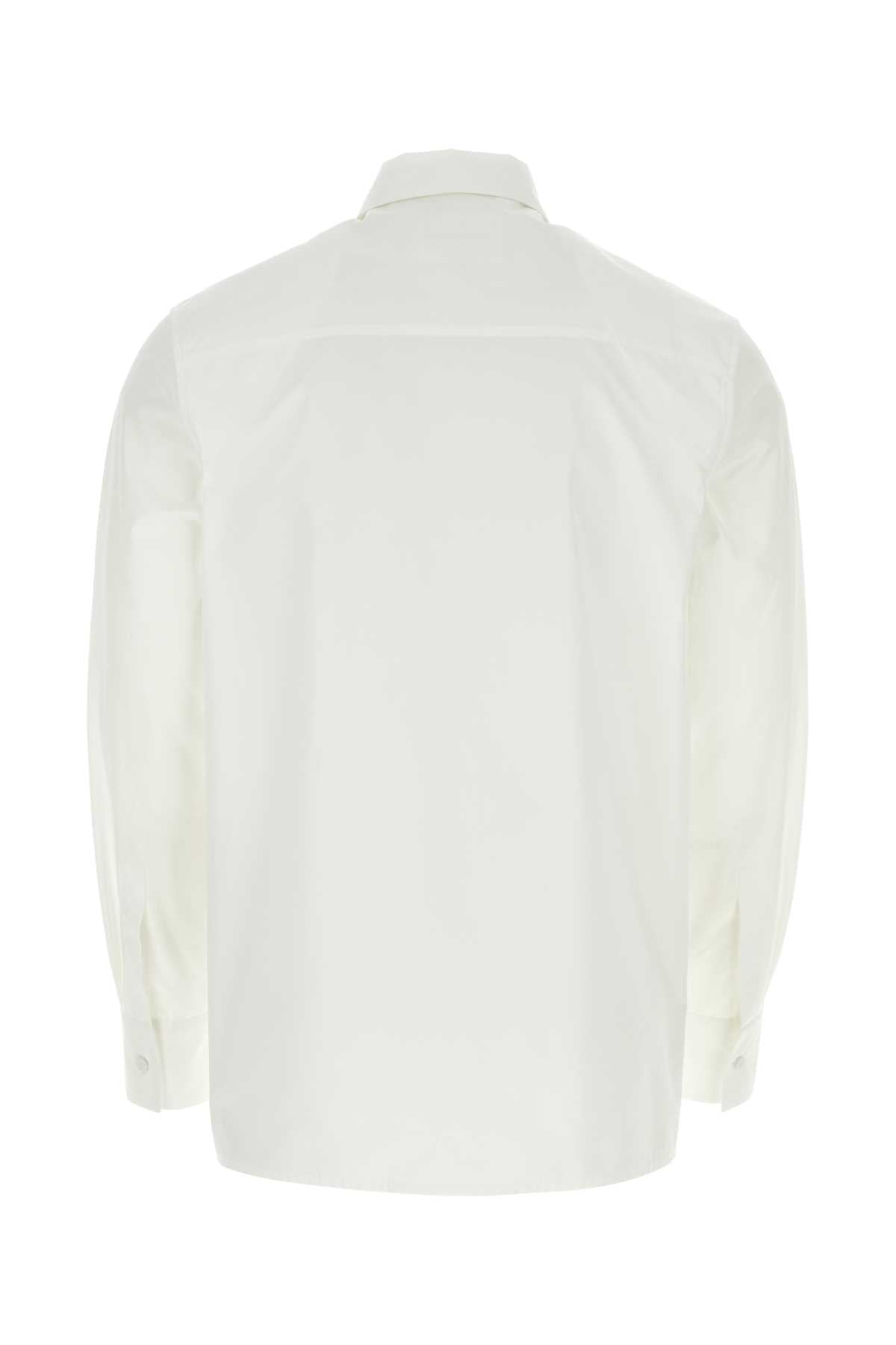 JIL SANDER Classic White Poplin Shirt for Men