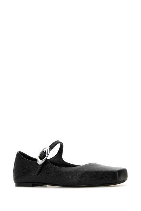 ALEXANDER WANG Chic Black Leather Mary Jane Billie Ballerinas