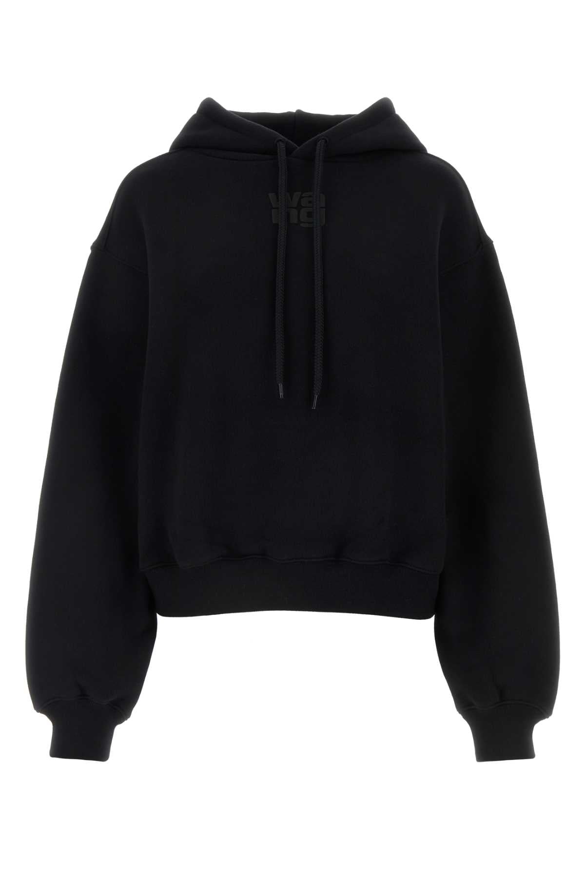 T BY ALEXANDER WANG Classic Black Cotton Sweatshirt