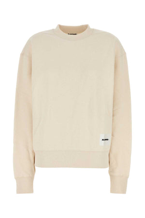 JIL SANDER Oversize Cream Cotton Sweatshirt for Women