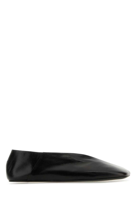 JIL SANDER Elegant Black Leather Ballerinas for Women