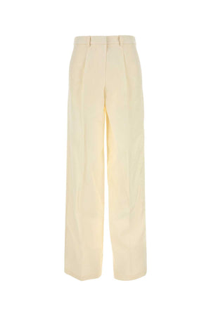 MAGDA BUTRYM Wide-Leg Cream Wool Blend Pants