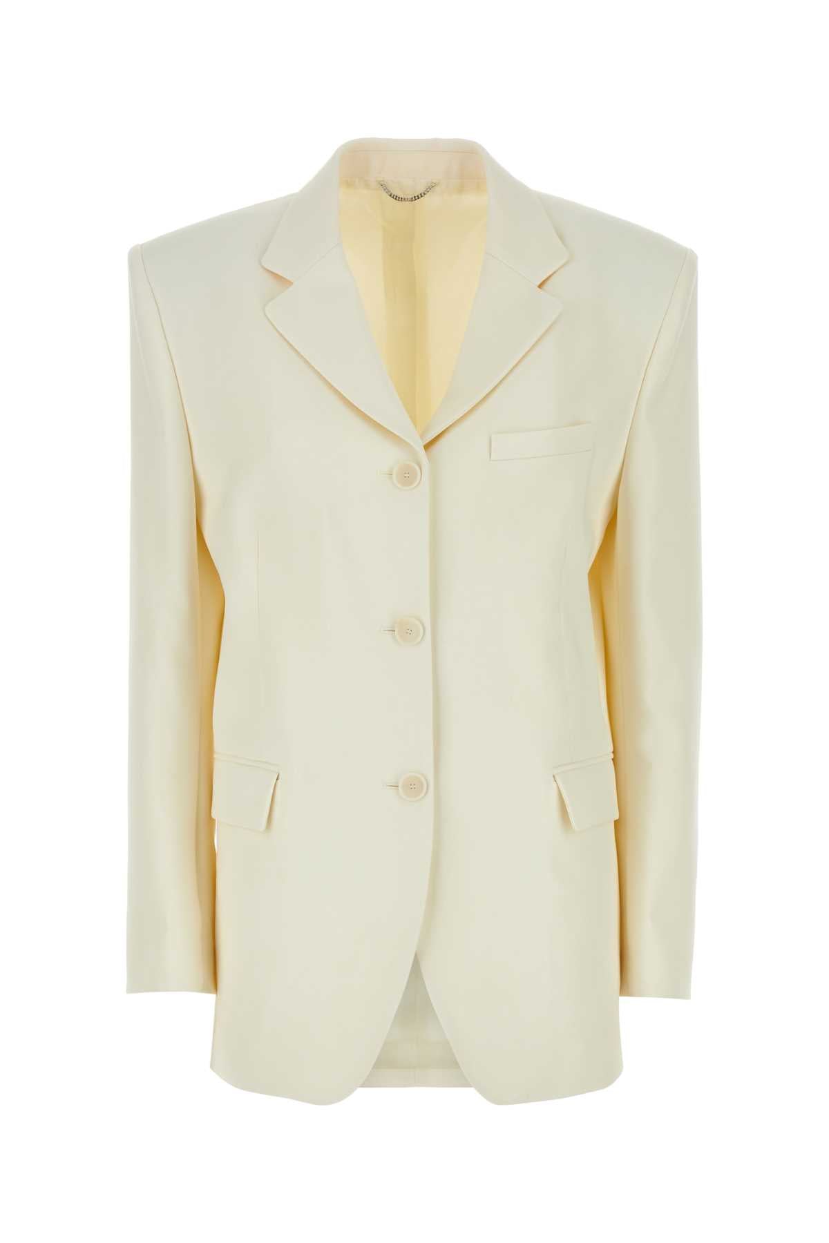 MAGDA BUTRYM Ivory Wool Blend Oversized Blazer