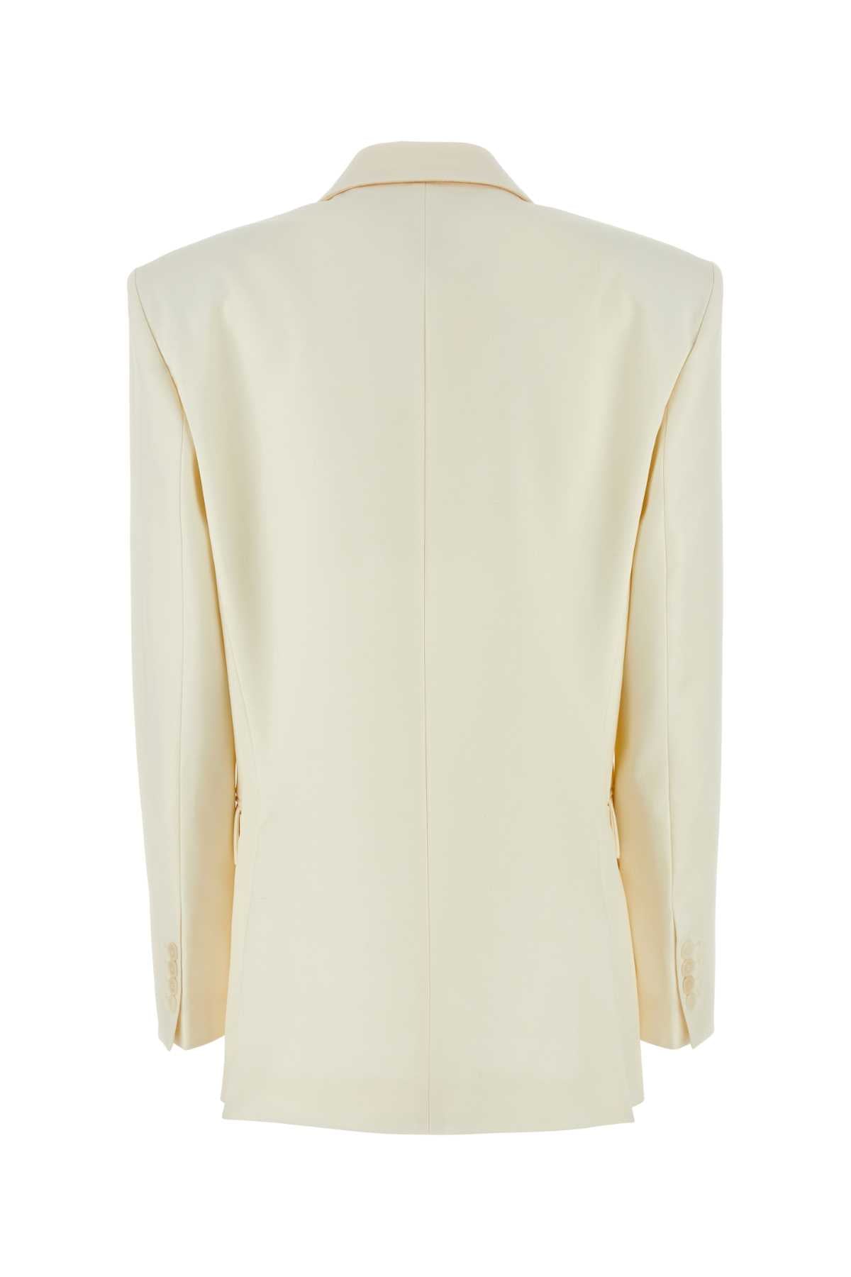 MAGDA BUTRYM Ivory Wool Blend Oversized Blazer