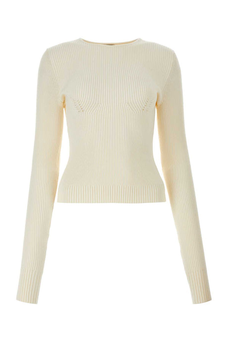 MAGDA BUTRYM Chic Cream Viscose Blend Sweater for Women