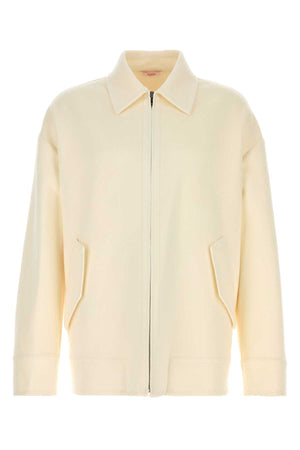 VALENTINO GARAVANI Ivory Wool Blend Shirt for Men - 24W