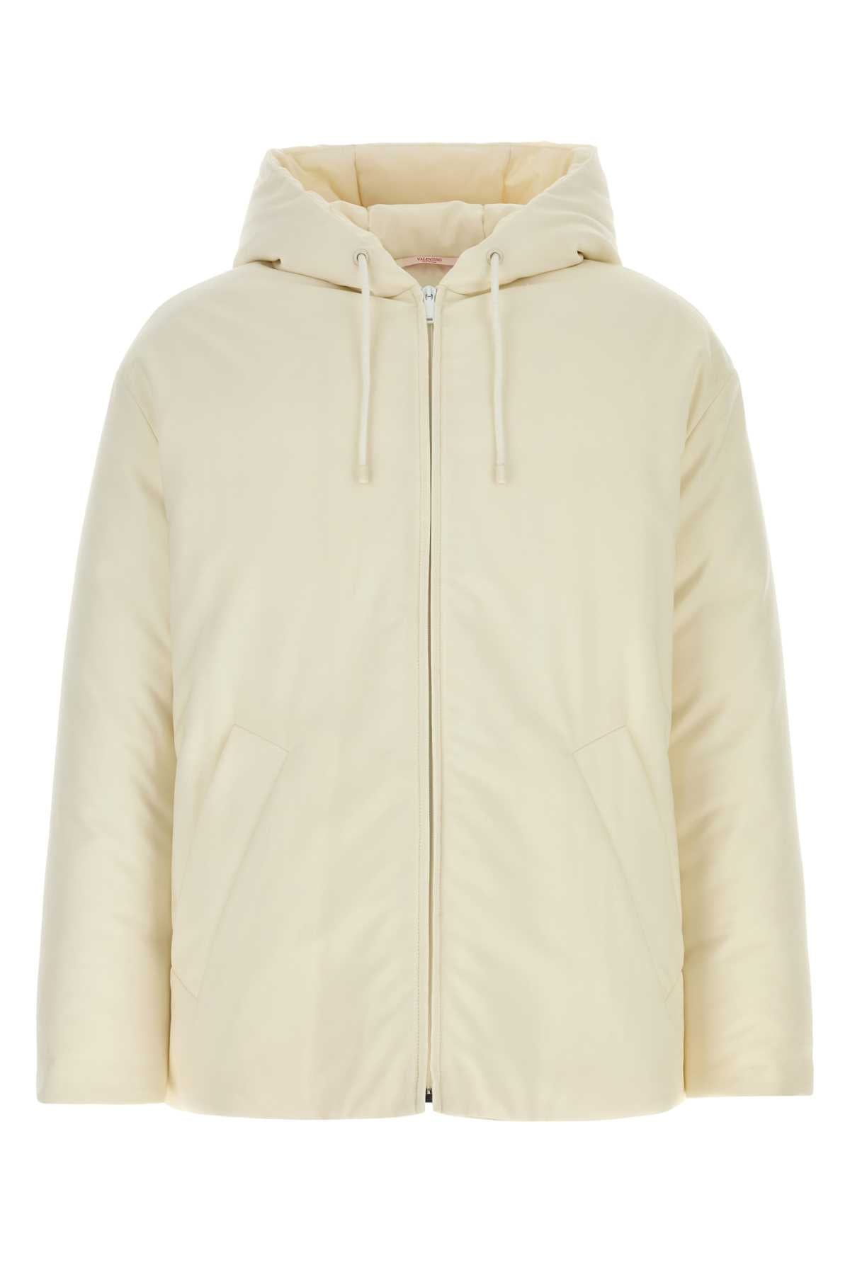 VALENTINO GARAVANI Ivory Wool Blend Padded Jacket for Men