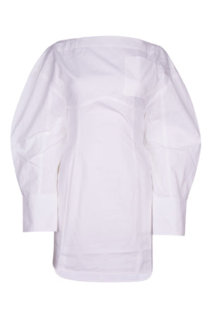 JACQUEMUS White Mini Shirt Dress