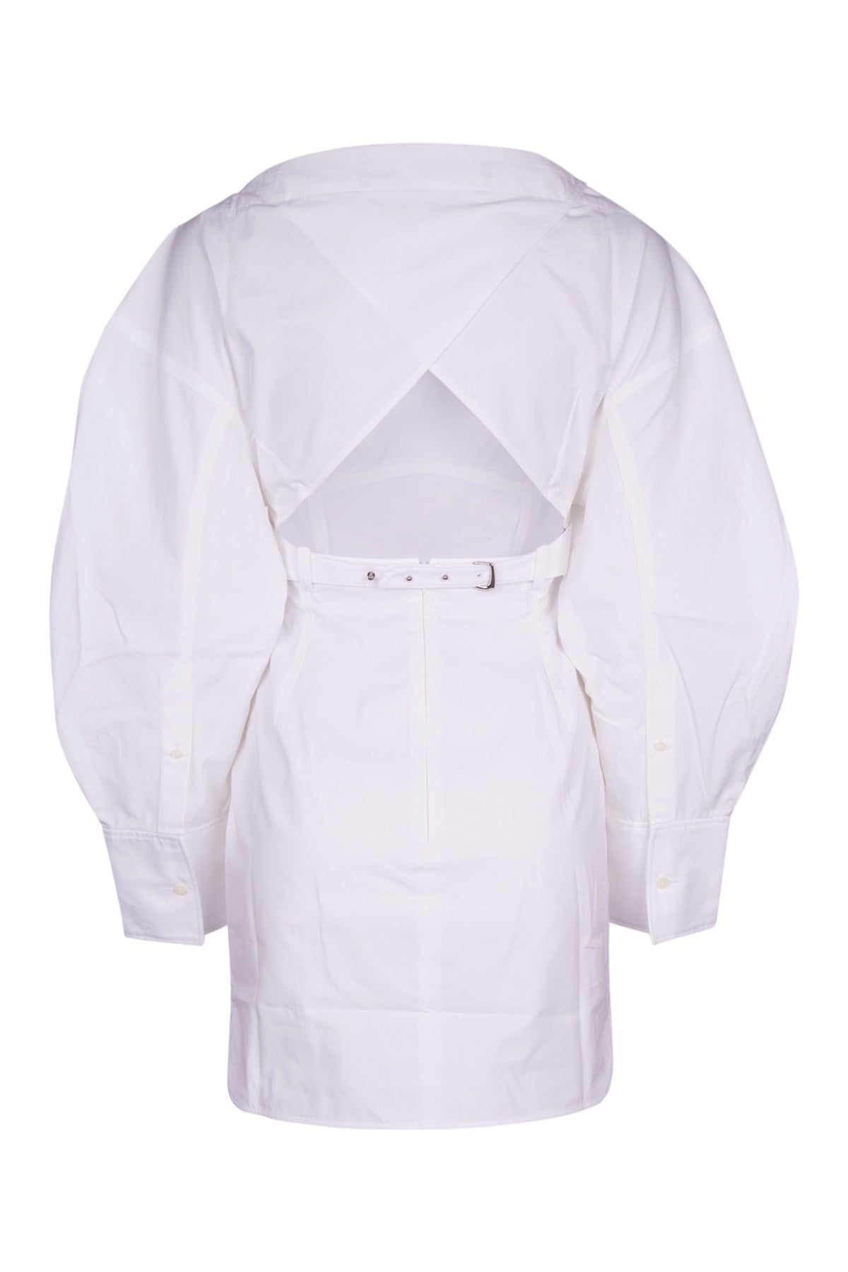 JACQUEMUS White Mini Shirt Dress