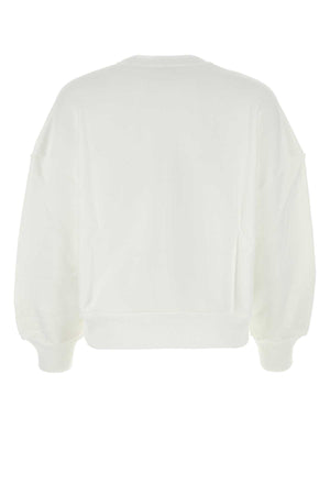 ALEXANDER MCQUEEN Essential White Cotton Sweatshirt for Women