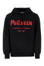 ALEXANDER MCQUEEN Stylish Black Cotton Sweatshirt for Men - Perfect for 24W Season