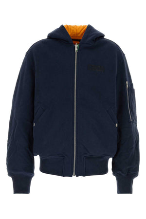 KENZO Reversible Navy Blue Stretch Cotton Bomber Jacket