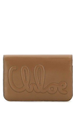 CHLOE Antiqued Pink Leather Mini Wallet - 13cm x 8cm x 2cm