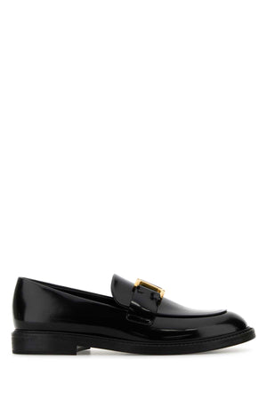 CHLOE Classic Black Leather Marcie Loafers for Women