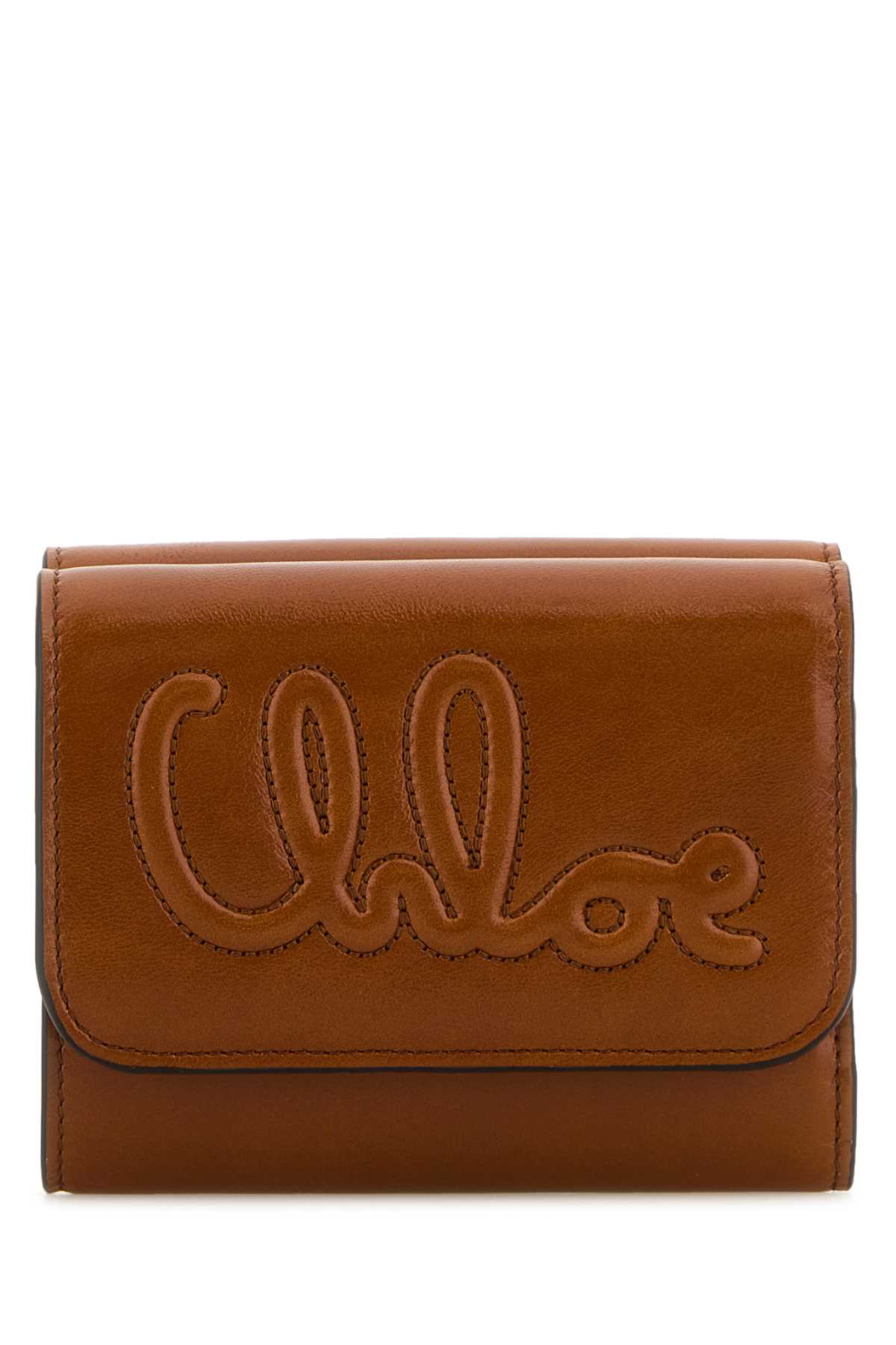 CHLOE Mini Caramel Leather Wallet