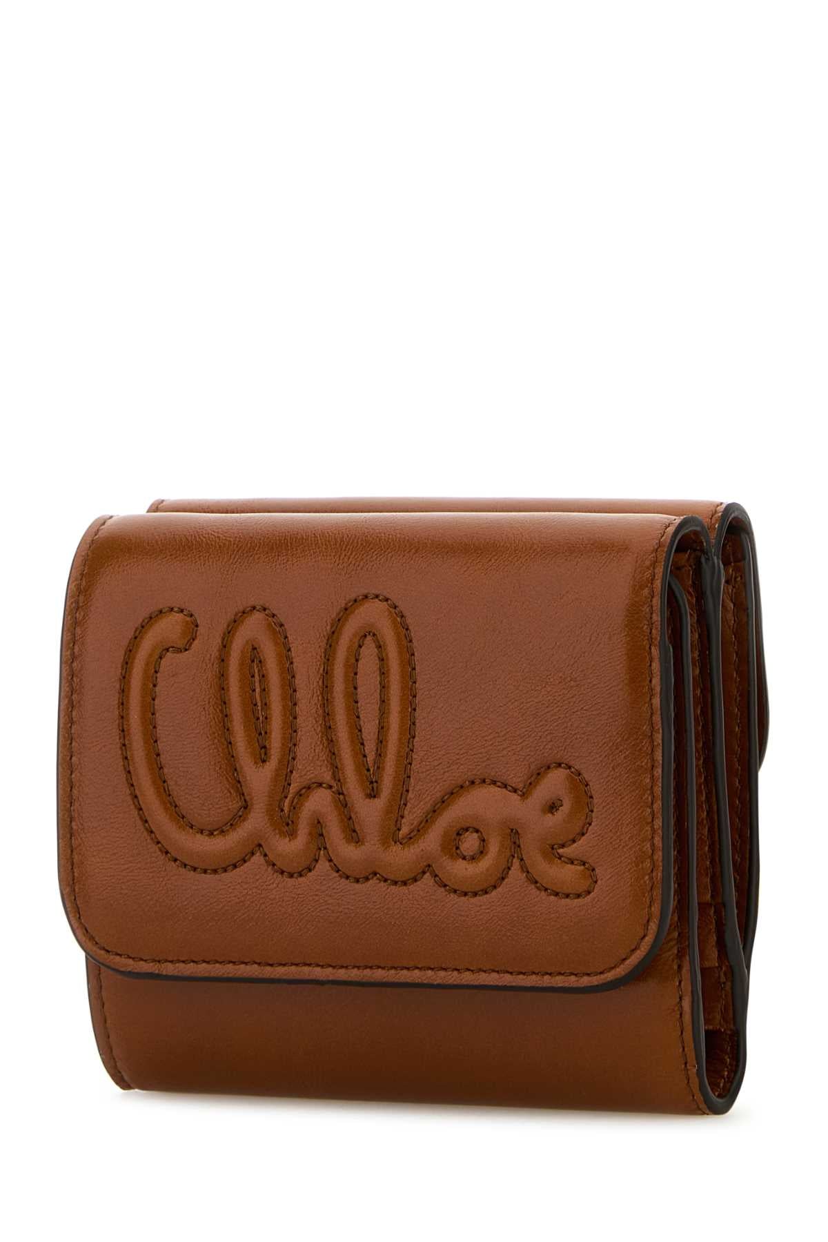 CHLOE Mini Caramel Leather Wallet