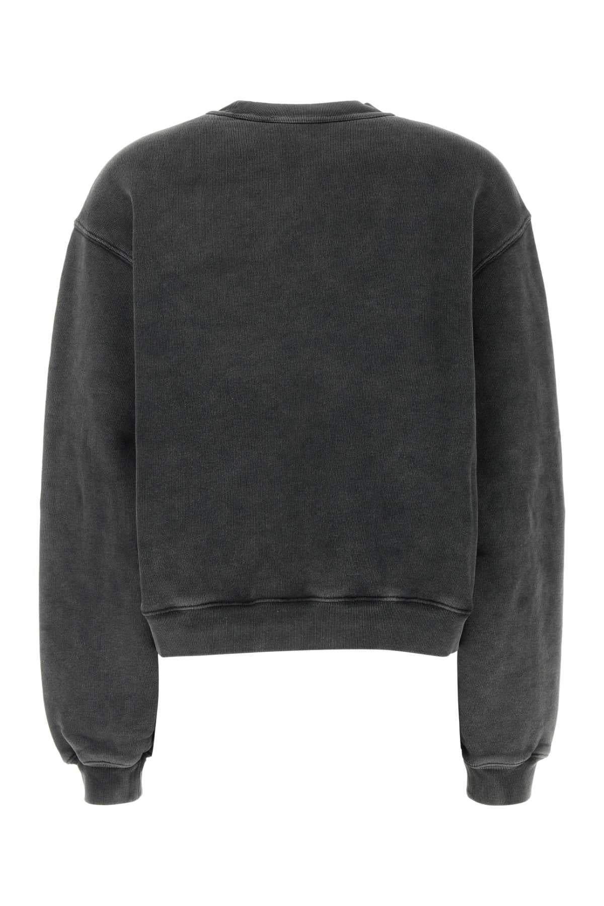 T BY ALEXANDER WANG Chic Dark Grey Cotton Sweatshirt