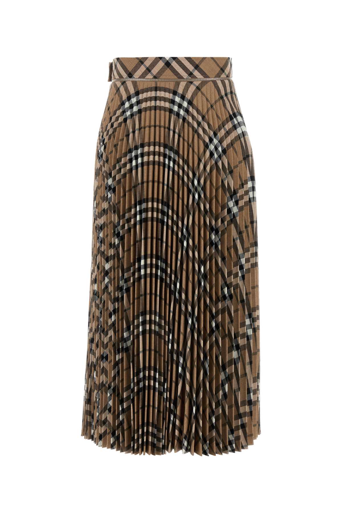 BURBERRY Embroidered Checked Skirt for Women