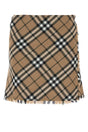 BURBERRY Checked Embroidered Mini Skirt for Women