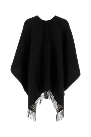 BURBERRY Reversible Black Wool Cape for All Seasons