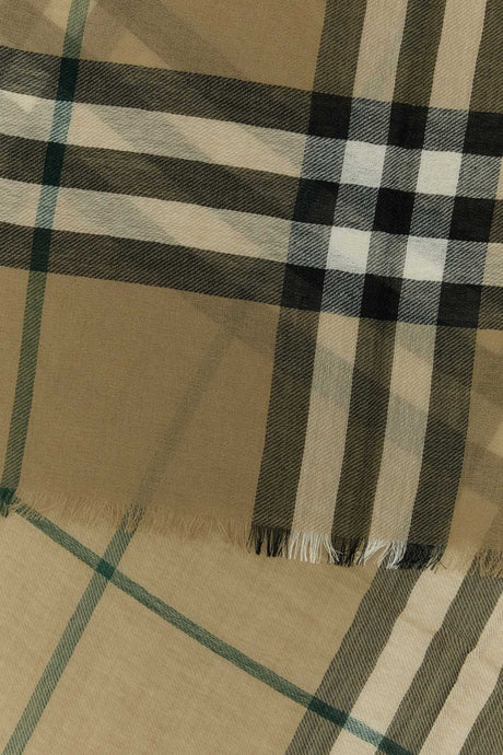 BURBERRY Embroidered Wool Scarf - 200 cm x 90 cm