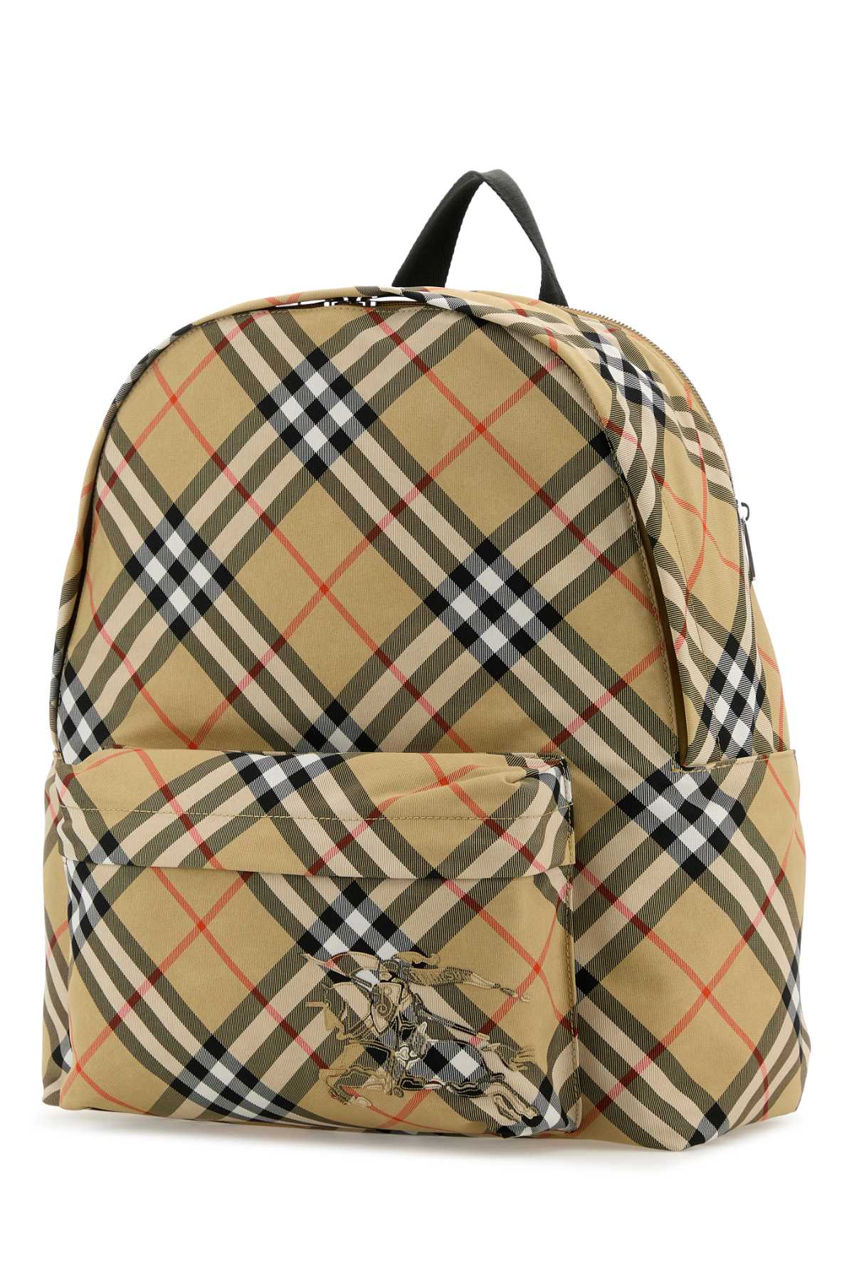 BURBERRY Men's Embroidered Check Backpack - 35 cm x 41 cm x 14 cm