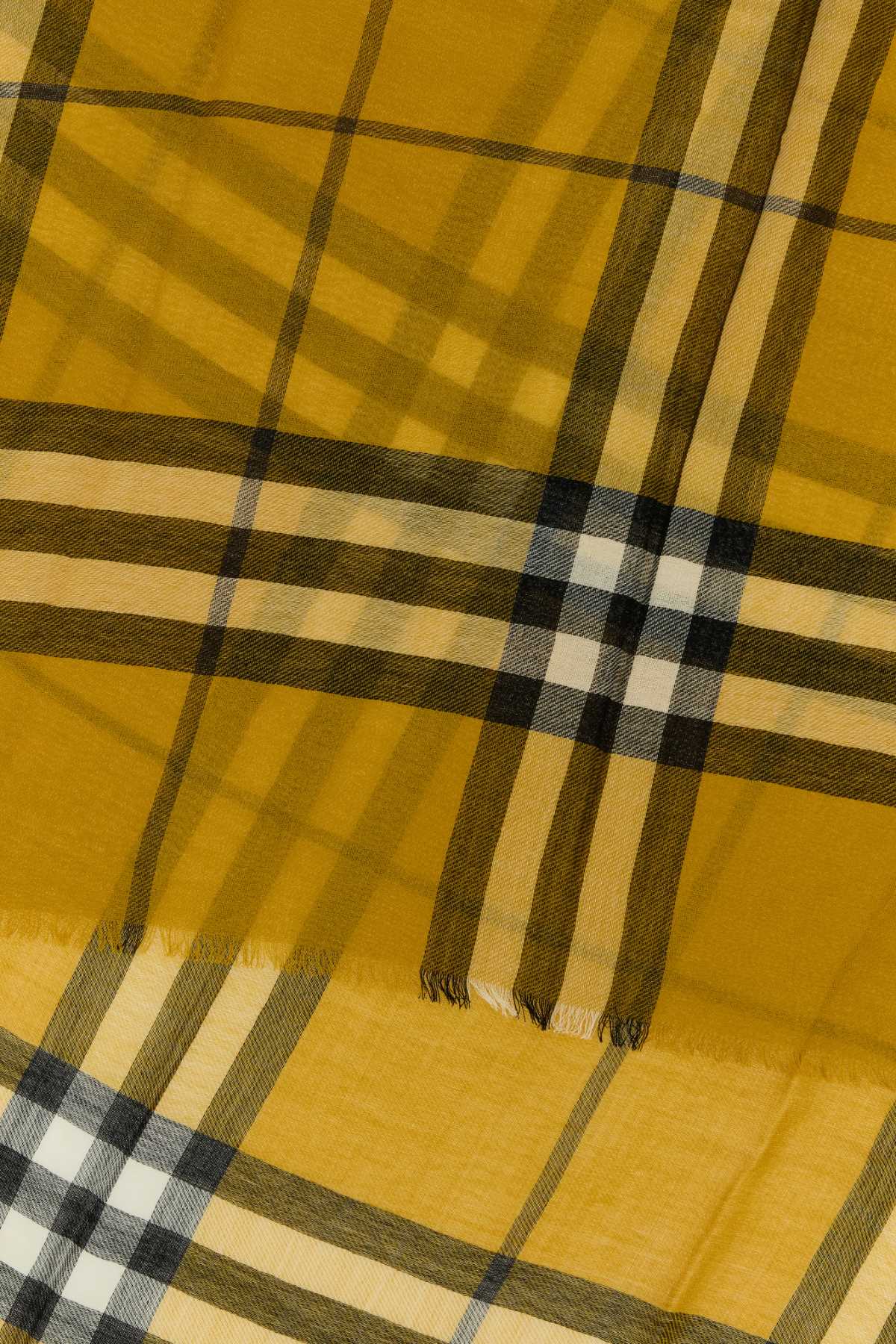 BURBERRY Embroidered Wool Foulard - 200 cm x 90 cm