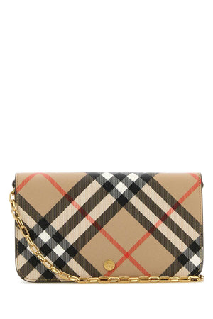 BURBERRY Checked Canvas Wallet - 20.5 cm x 12 cm