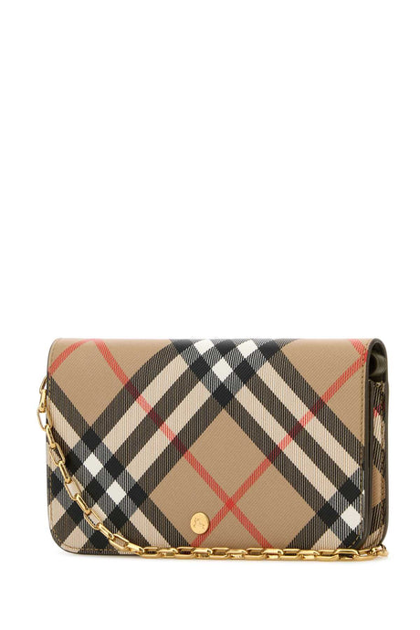 BURBERRY Checked Canvas Wallet - 20.5 cm x 12 cm