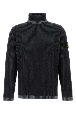 STONE ISLAND Classic Black Wool Sweater for Men