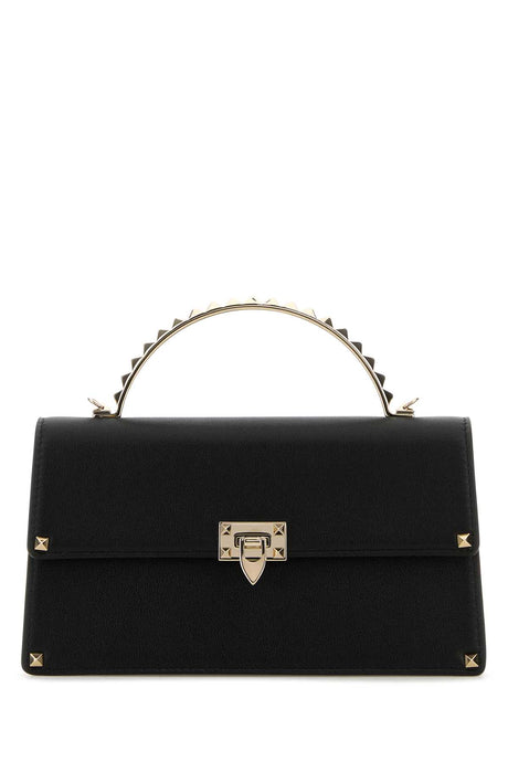 VALENTINO GARAVANI Mini Black Leather Rockstud Handbag