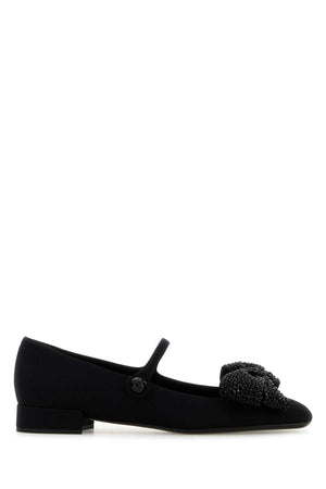 VALENTINO GARAVANI Sophisticated Black Fabric Ballerinas for Women