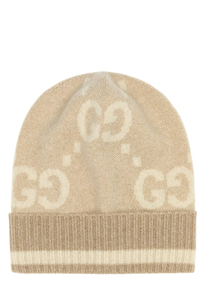 GUCCI Embroidered Cashmere Blend Beanie Hat